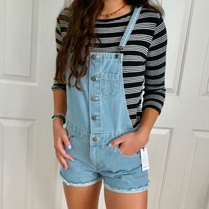 NWT Forever 21 Light Denim Overalls